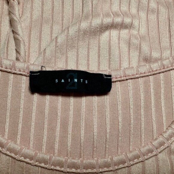 21 Saints Pink Ribbed Cut Out Dress Size Small​​​​ - Picture 6 of 6